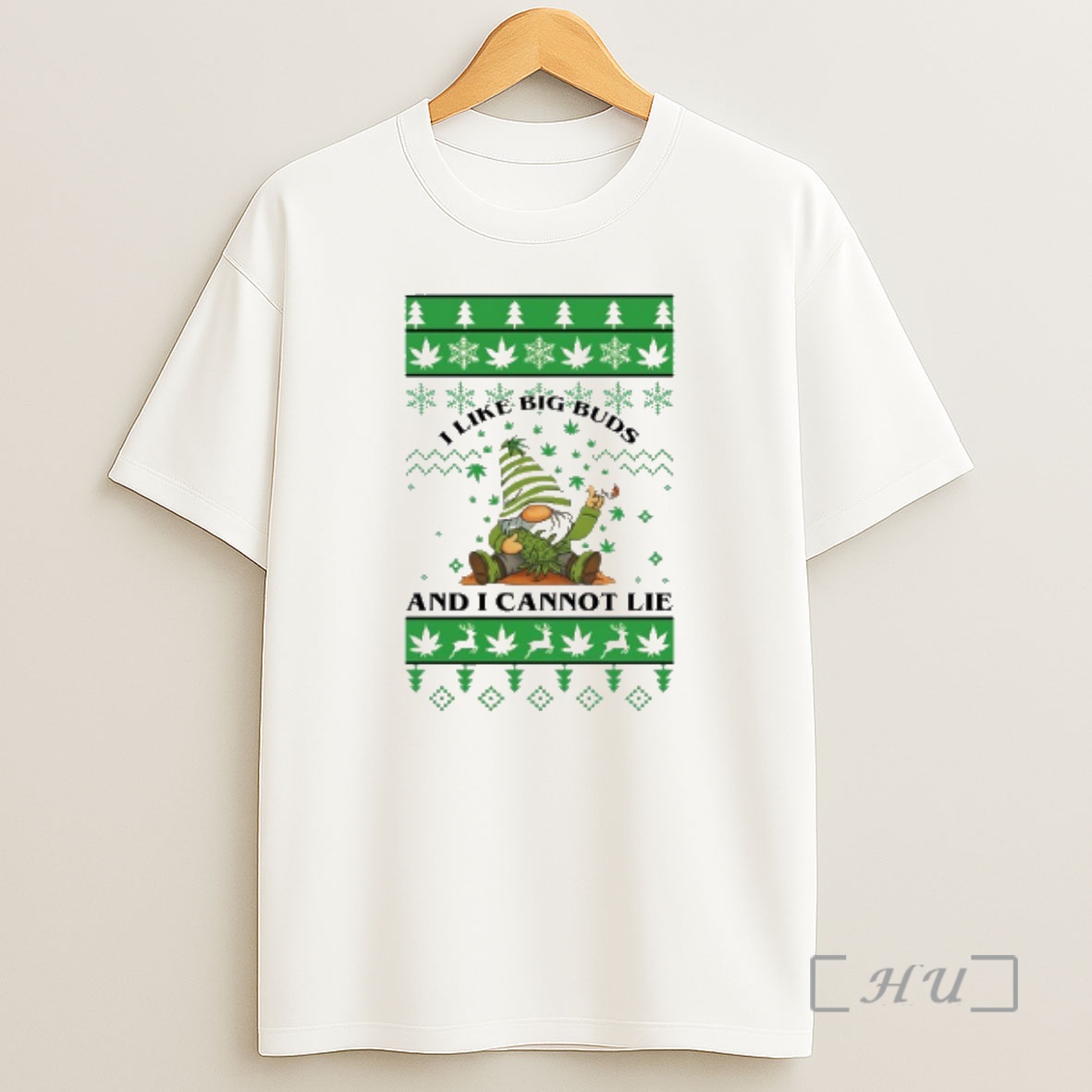 Officials Gnome I Like Big Buds And I Cannot Lie Cannabis Ugly Christmas Sweat Premium Shirt Sweatshirt Tee