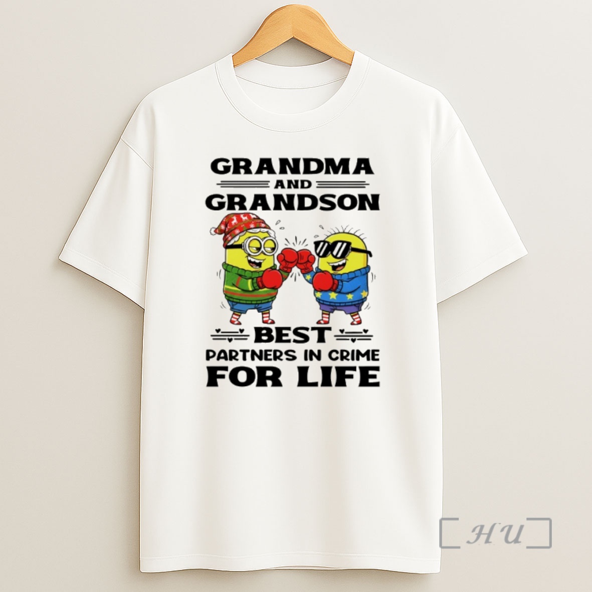 Officials Gnome Grandma And Grandson Best Partners In Crime For Life Boxing Christmas Premium Shirt Sweatshirt Tee