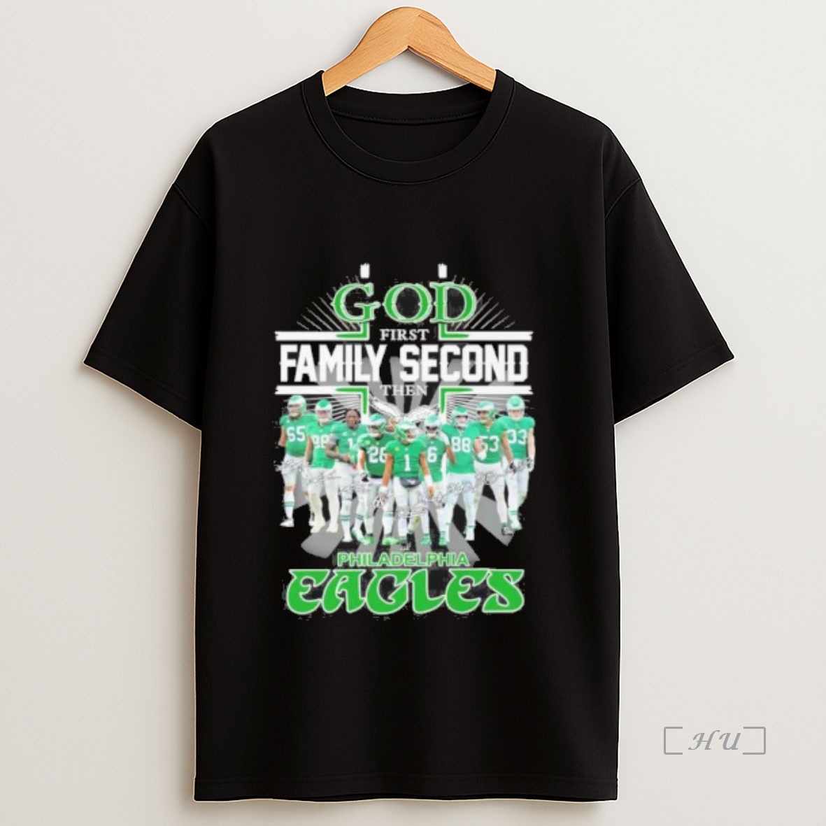 Officials God First Family Second Then Philadelphia Eagles 2025 Premium Shirt Sweatshirt Tee