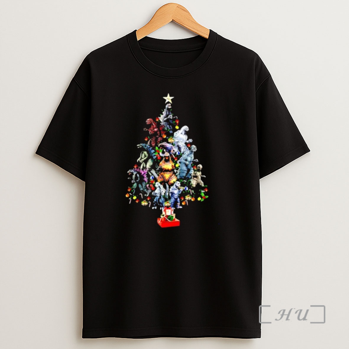 Officials Godzilla Christmas Tree Kaiju Holiday Premium Shirt Sweatshirt Tee