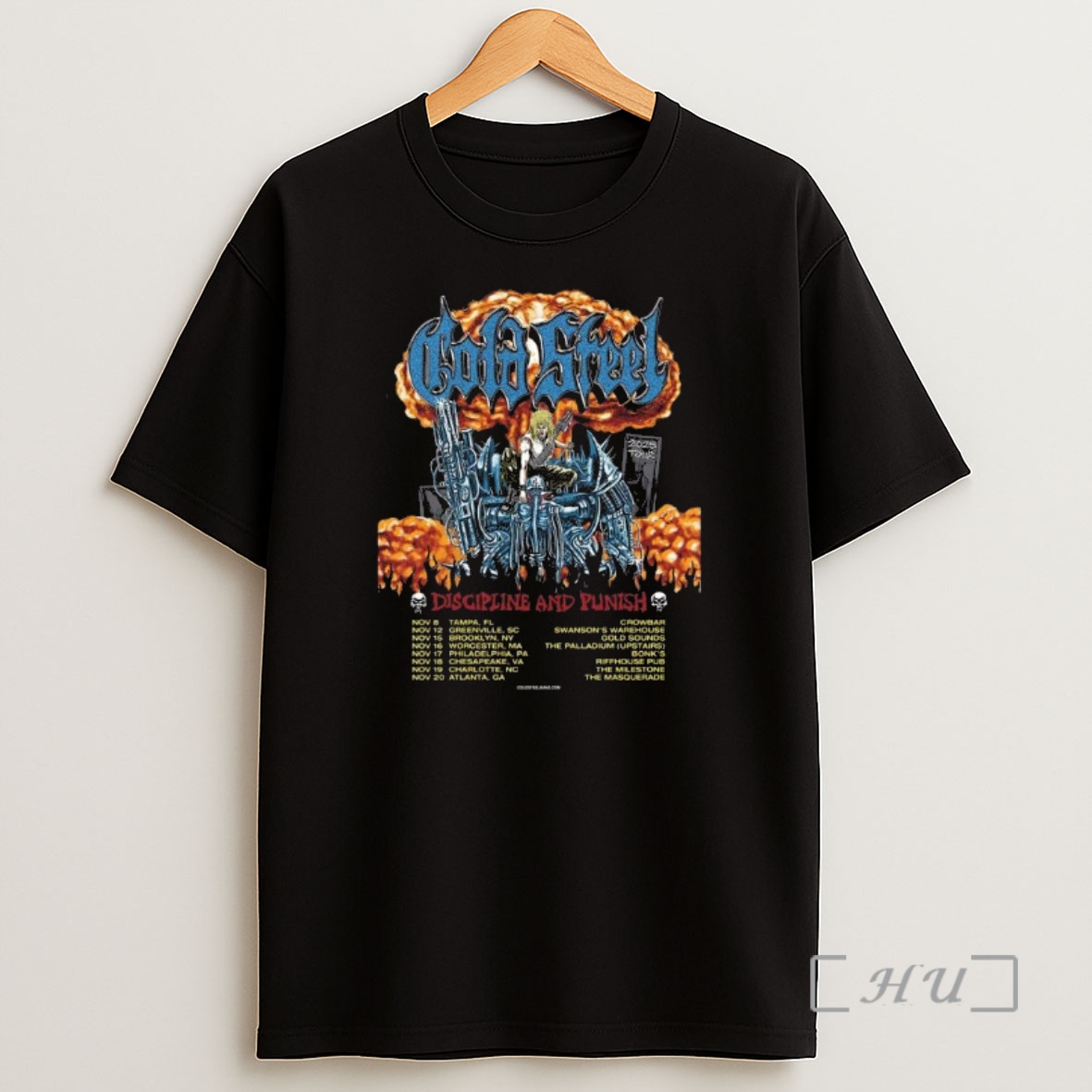 Officials Gold Steel Discipline And Punish Tour 2025 North America November City Premium Shirt Sweatshirt Tee