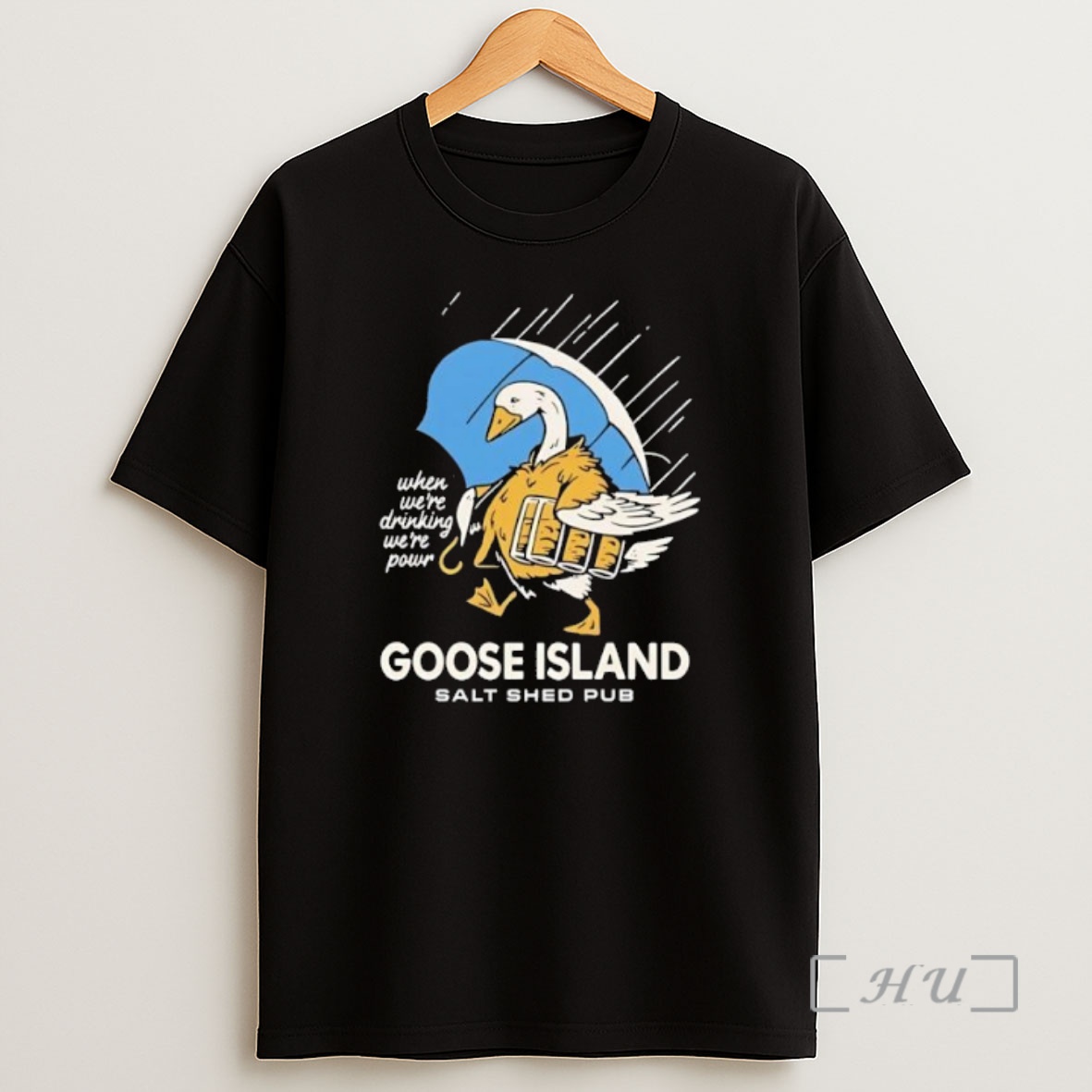 Officials Goose Island Salt Shed Pub It Rains Premium Shirt Sweatshirt Tee