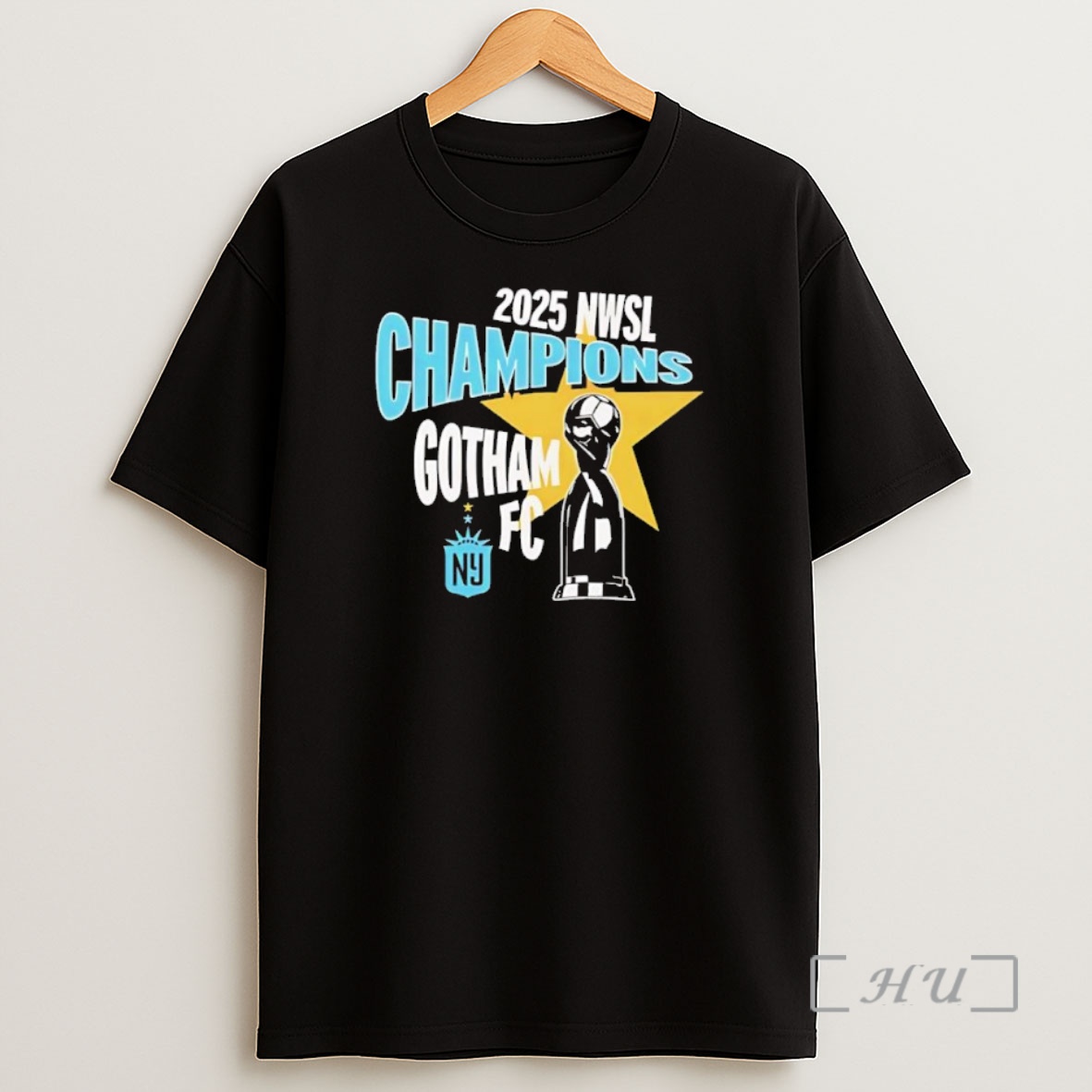 Officials Gotham Fc 2025 Nwsl Champions Trophy Cup Black Premium Shirt Sweatshirt Tee