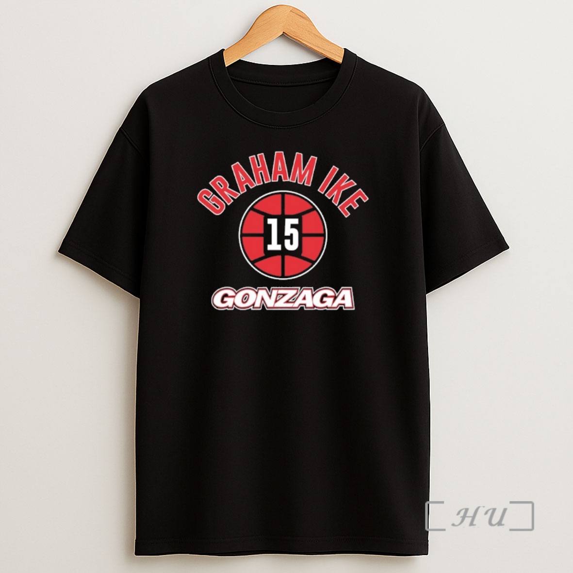 Officials Graham Ike 15 Gonzaga Bulldogs Basketball Name Number Ball Premium Shirt Sweatshirt Tee