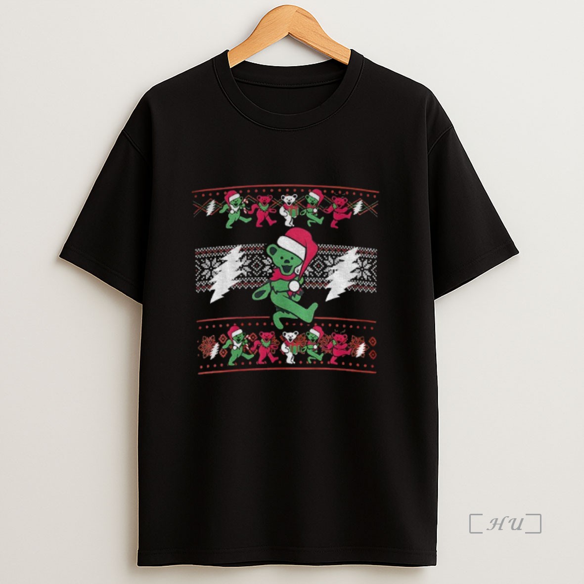 Officials Grateful Dead Jerry Garcia Dancing Bears Merry Christmas Premium Shirt Sweatshirt Tee