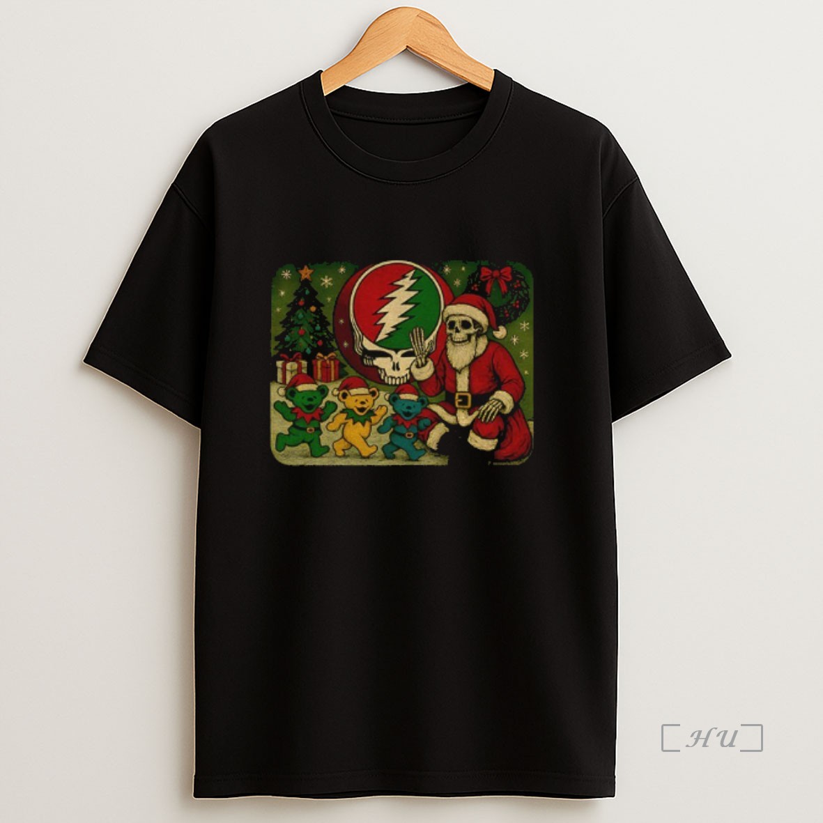 Officials Grateful Dead Skeleton Santa Claus Stealie Bear Merry Christmas Premium Shirt Sweatshirt Tee