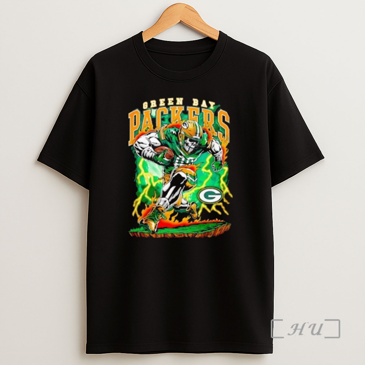 Officials Green Bay Packers Mascot Skeleton Player Premium Shirt Sweatshirt Tee