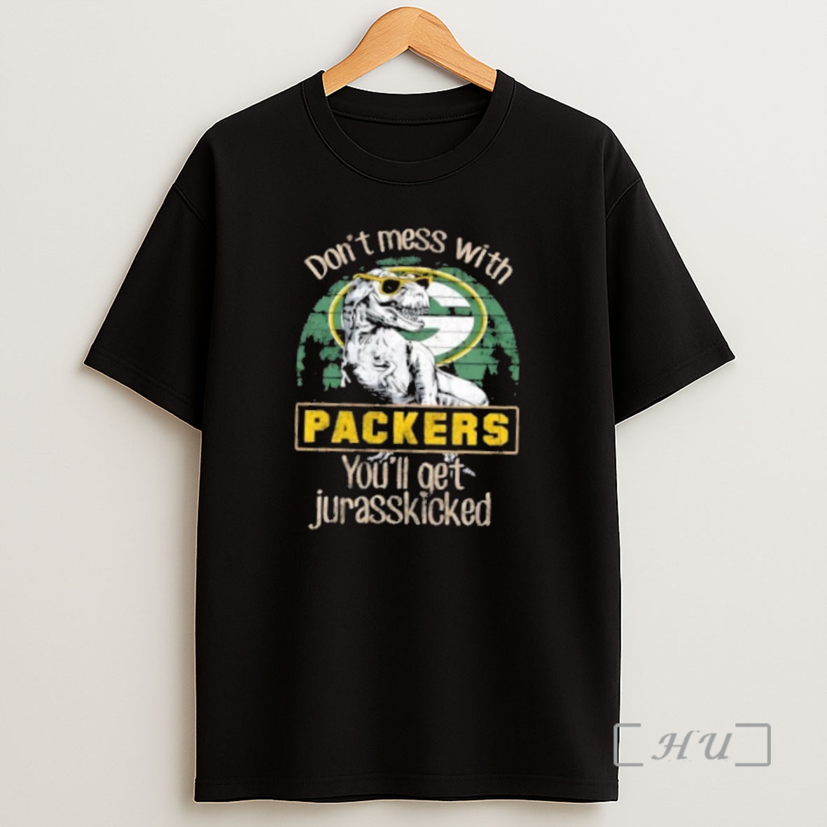 Officials Green Bay Packers Dont Mess With Packersaurus Youll Get Jurasskicked Premium Shirt Sweatshirt Tee