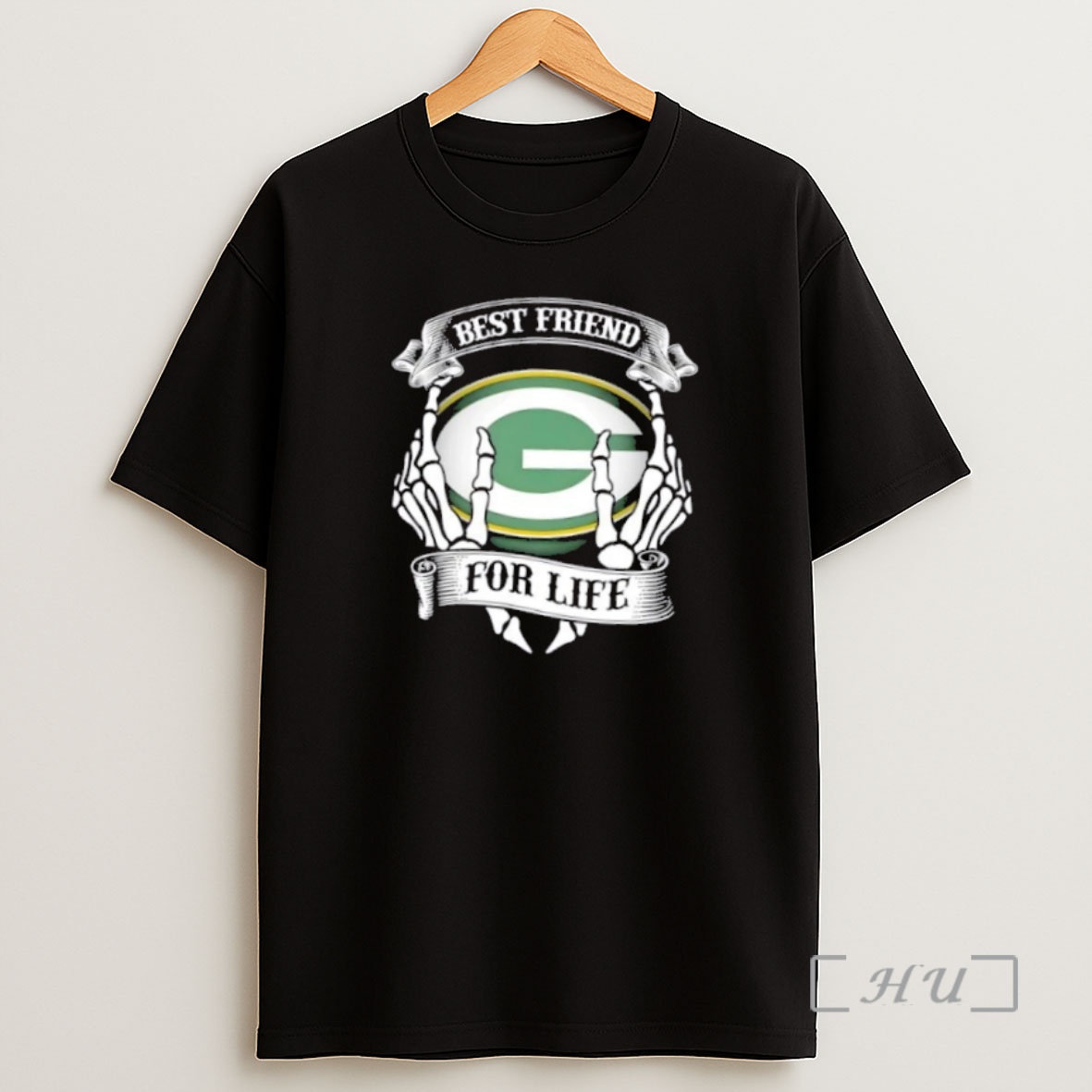 Officials Green Bay Packers Football Best Friend For Life Hands Bones Premium Shirt Sweatshirt Tee