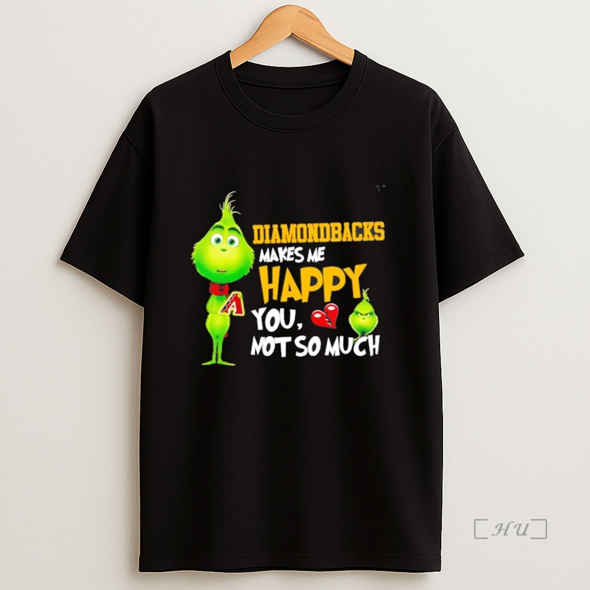 Officials Grinch Arizona Diamondbacks Makes Me Happy You Not So Much Christmas Premium Shirt Sweatshirt Tee 1