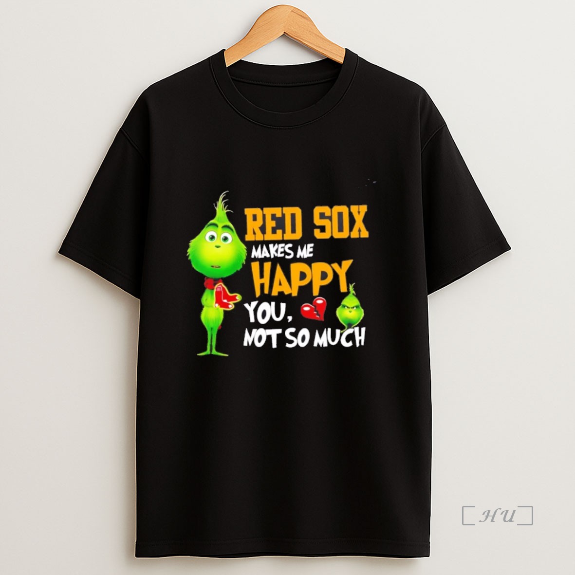 Officials Grinch Boston Red Sox Makes Me Happy You Not So Much Christmas Premium Shirt Sweatshirt Tee 1