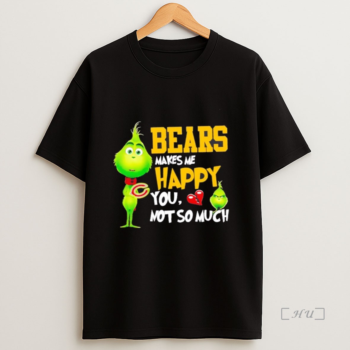 Officials Grinch Chicago Bears Makes Me Happy You Not So Much Christmas Premium Shirt Sweatshirt Tee