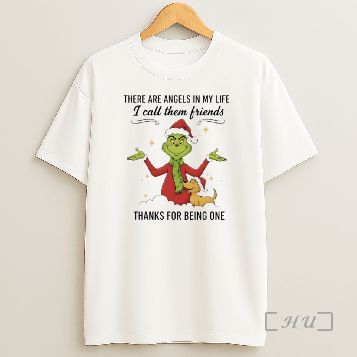 Officials Grinch Christmas There Are Angels In My Life I Call Them Friends Thanks For Being One Premium Shirt Sweatshirt Tee