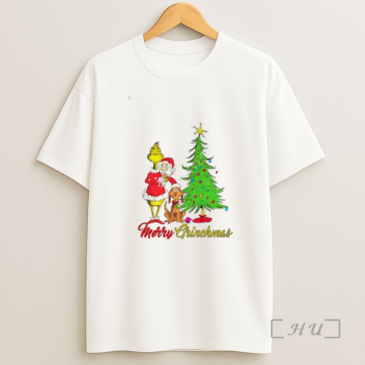 Officials Grinch Cindy Lou Who And Max The Dog Christmas Tree Merry Grinchmas Premium Shirt Sweatshirt Tee