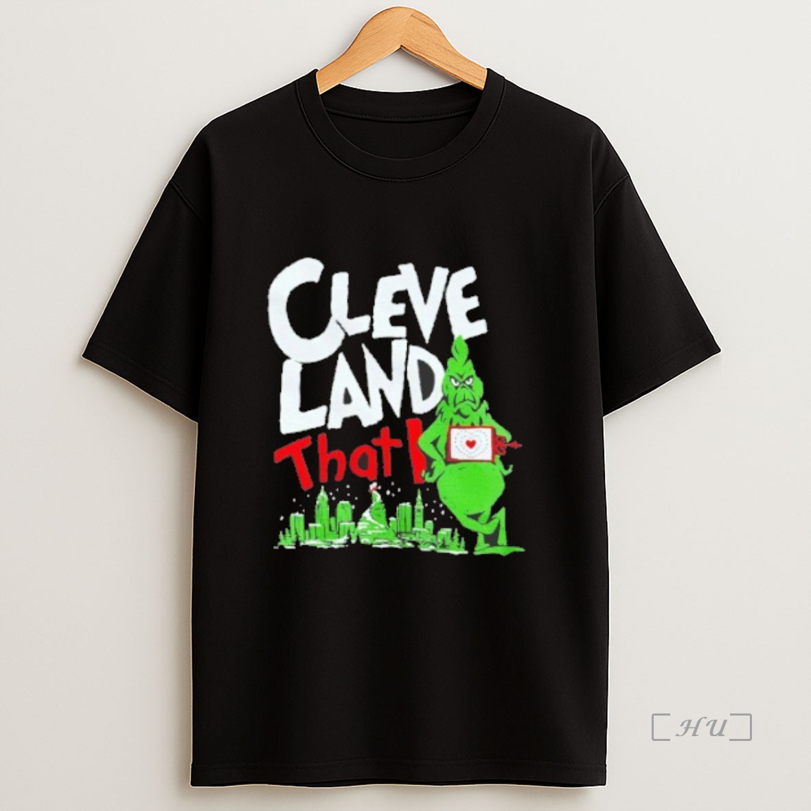Officials Grinch Cleveland That I Skyline Premium Shirt Sweatshirt Tee