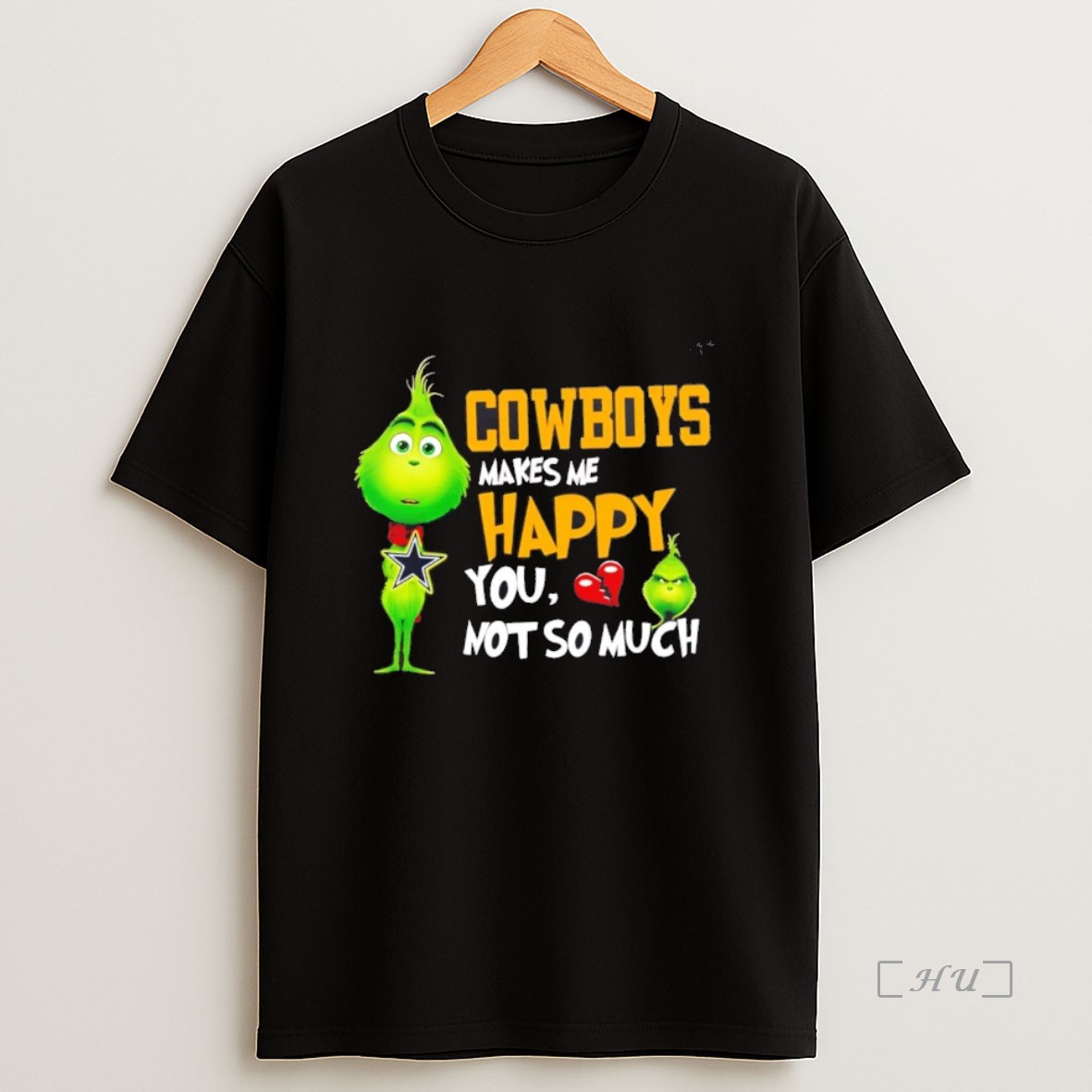 Officials Grinch Dallas Cowboys Makes Me Happy You Not So Much Christmas Premium Shirt Sweatshirt Tee