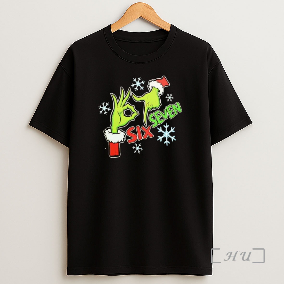 Officials Grinch Green Hands Christmas Number 6 7 Premium Shirt Sweatshirt Tee