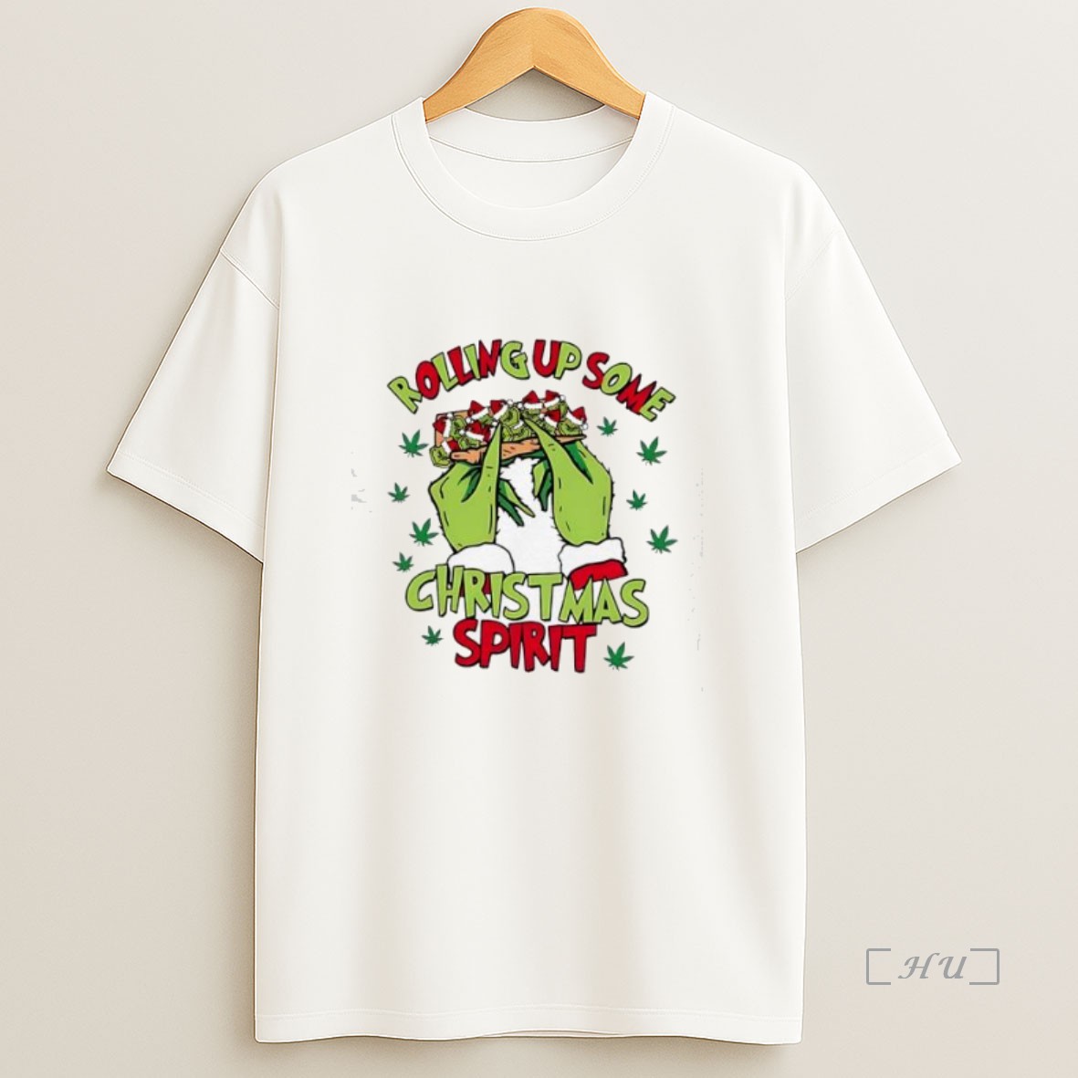 Officials Grinch Hand Rolling Up Some Christmas Spirit Premium Shirt Sweatshirt Tee