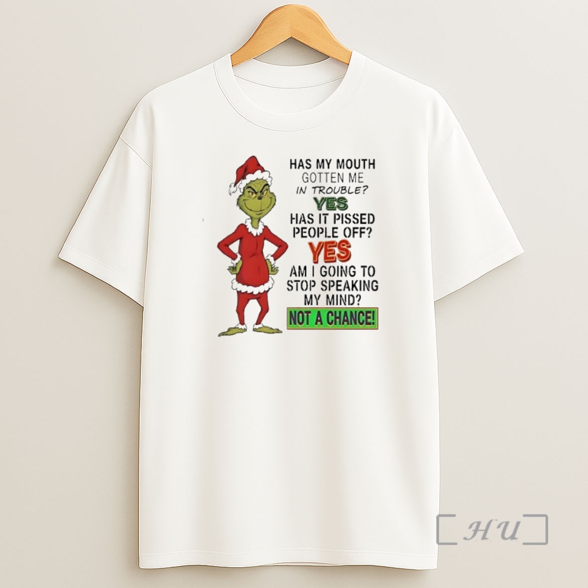 Officials Grinch Has My Mouth Gotten Me In Trouble Yes Has It Pissed People Off Premium Shirt Sweatshirt Tee