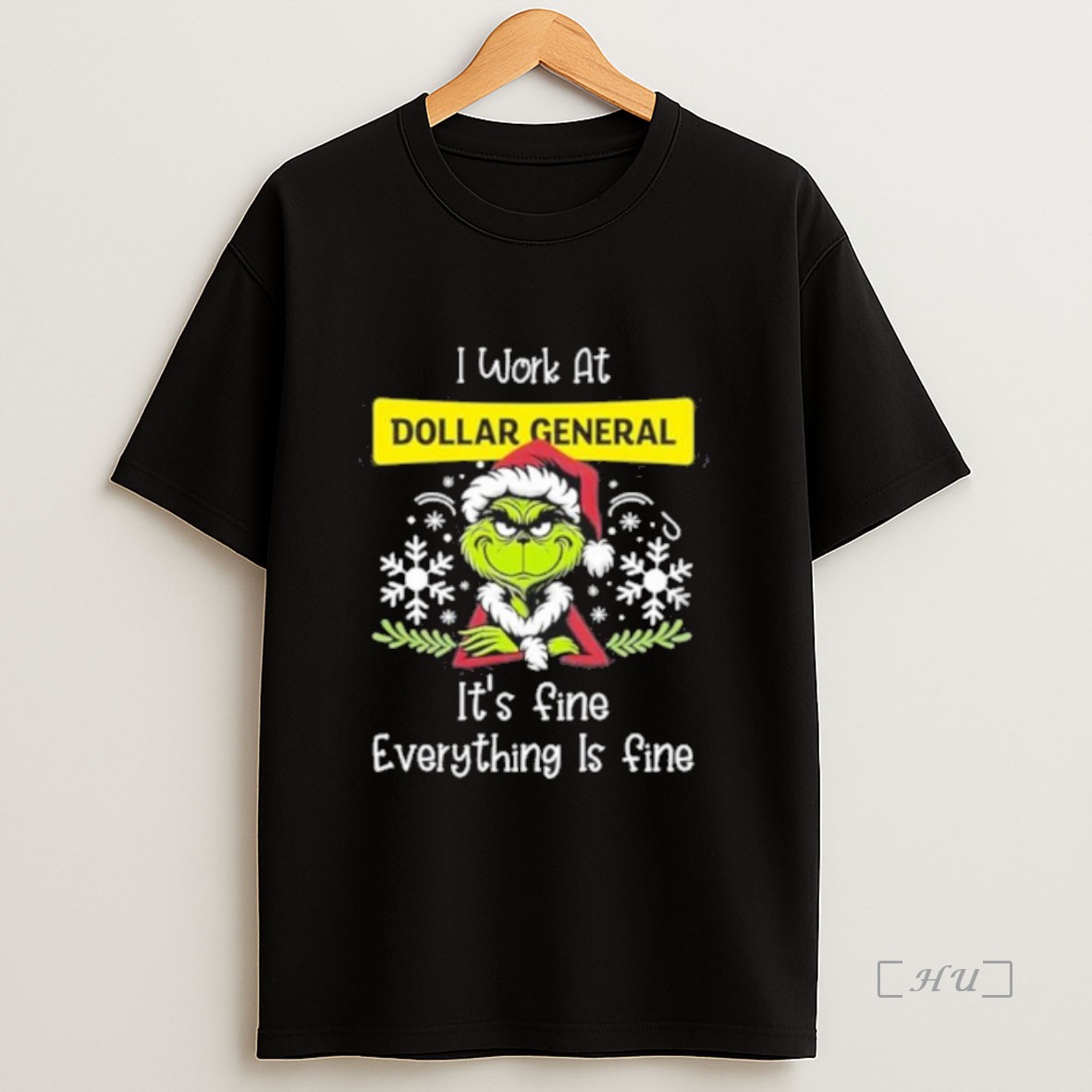 Officials Grinch I Work At Dollar General Its Fine Everything Is Fine Christmas Premium Shirt Sweatshirt Tee