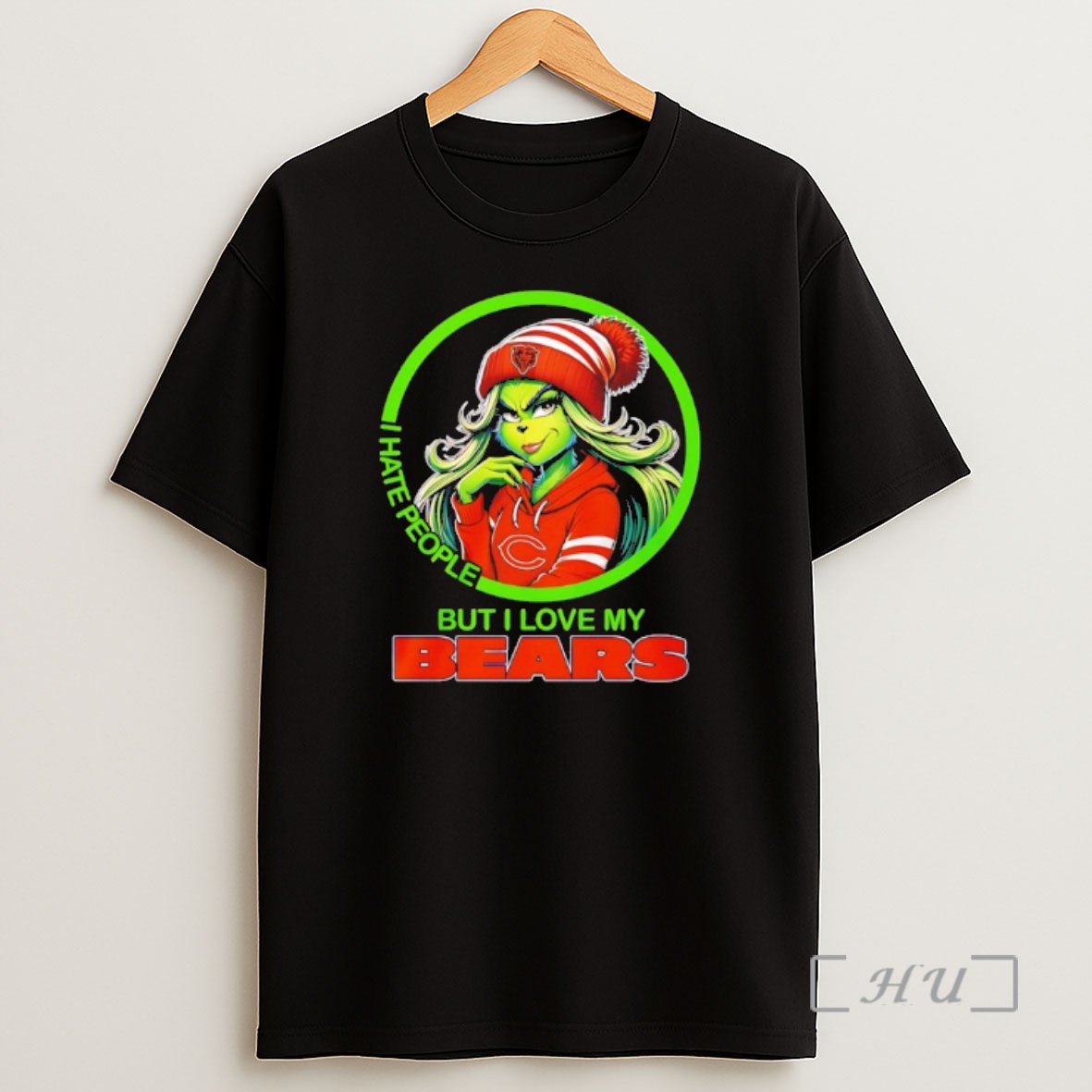Officials Grinch I Hate People But I Love My Chicago Bears Premium Shirt Sweatshirt Tee