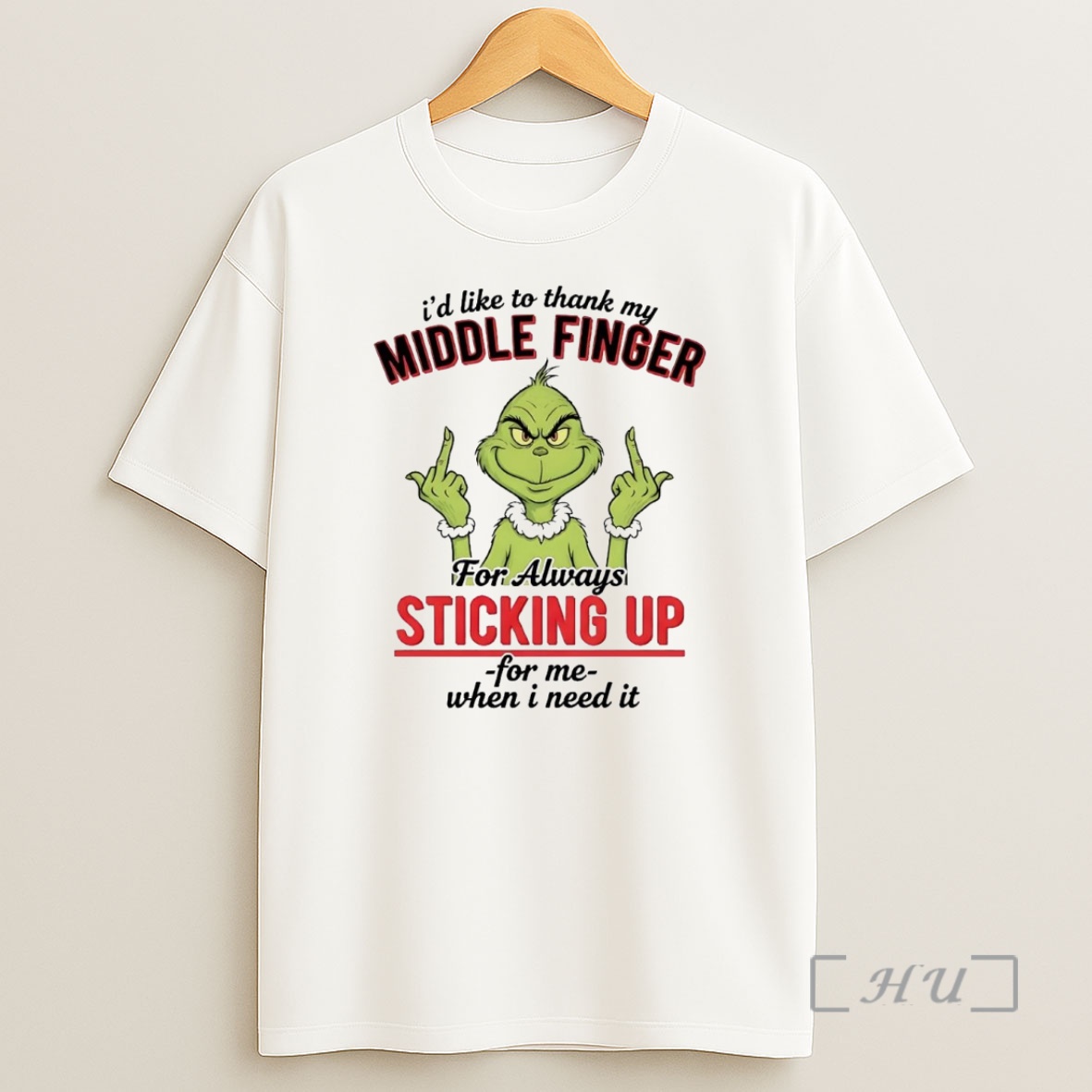 Officials Grinch Id Like To Thank My Middle Finger For Always Christmas Premium Shirt Sweatshirt Tee