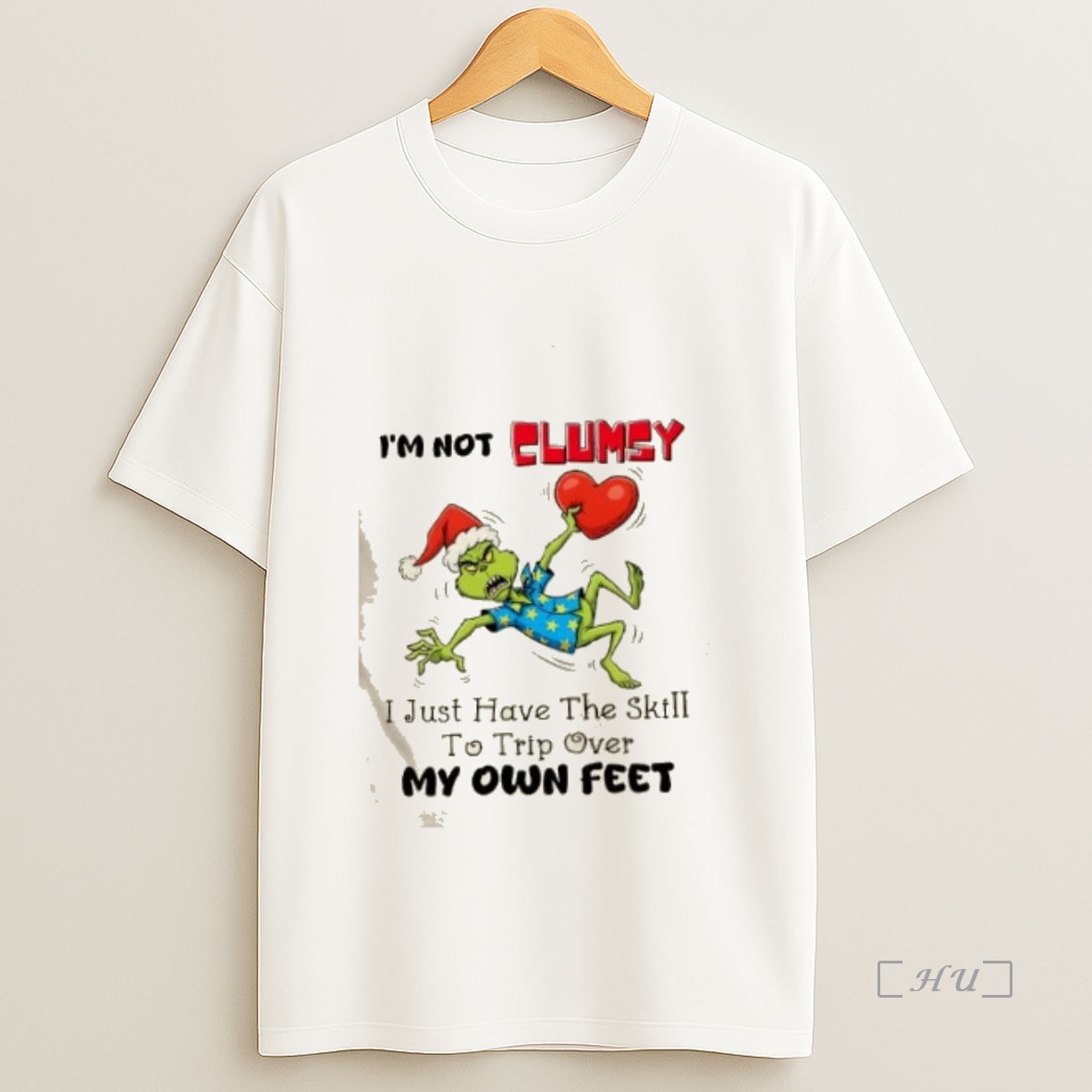 Officials Grinch Im Not Clumsy I Just Have The Skill To Trip Over My Own Feet Premium Shirt Sweatshirt Tee