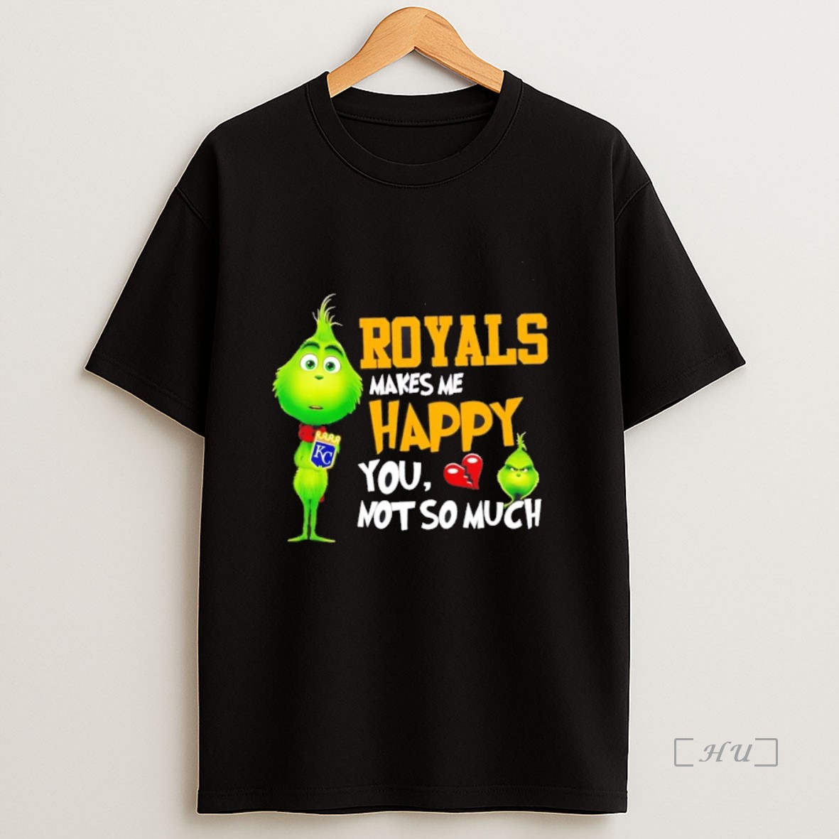 Officials Grinch Kansas City Royals Makes Me Happy You Not So Much Christmas Premium Shirt Sweatshirt Tee