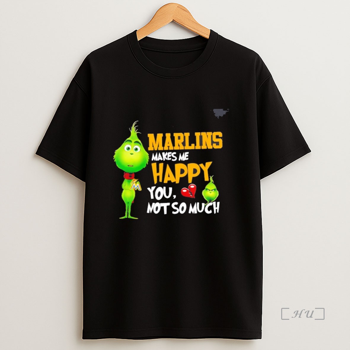 Officials Grinch Miami Marlins Makes Me Happy You Not So Much Christmas Premium Shirt Sweatshirt Tee