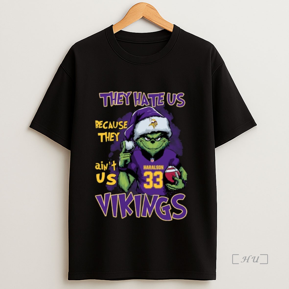 Officials Grinch Minnesota Vikings They Hate Us Because They Aint Us Christmas 2025 Premium Shirt Sweatshirt Tee