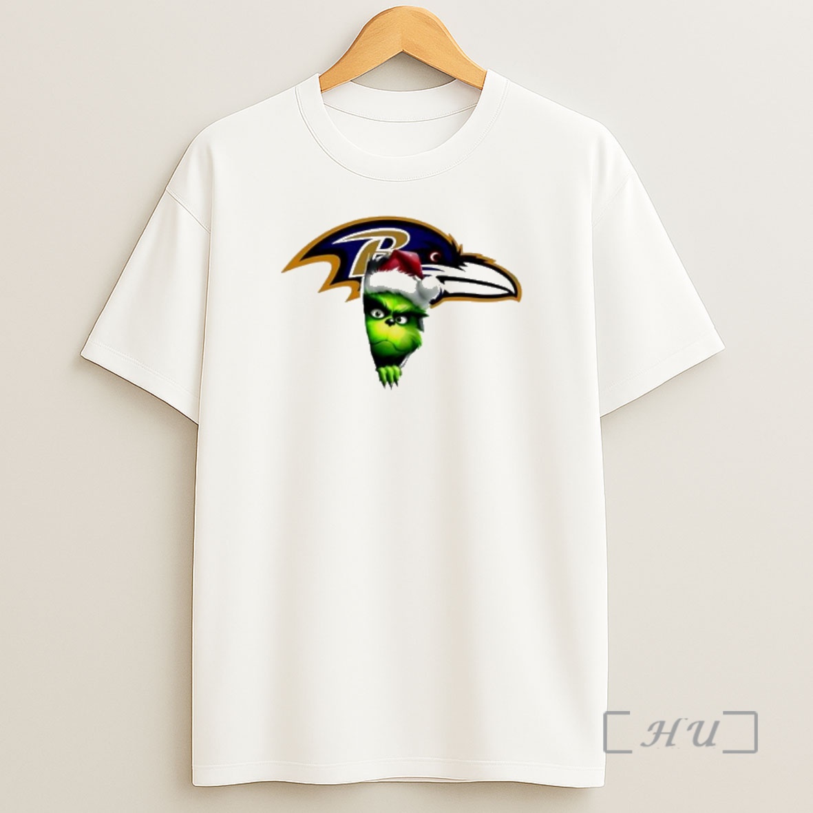 Officials Grinch Peeking Through Baltimore Ravens Christmas Holiday Premium Shirt Sweatshirt Tee