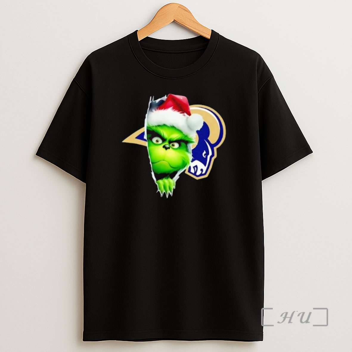 Officials Grinch Peeking Through La Rams Christmas Holiday Premium Shirt Sweatshirt Tee