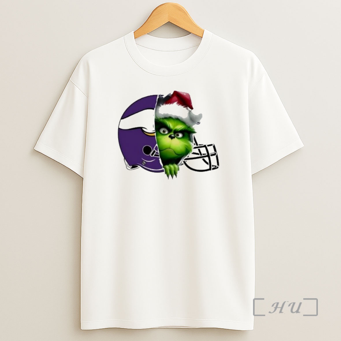 Officials Grinch Peeking Through Minnesota Vikings Christmas Holiday Premium Shirt Sweatshirt Tee