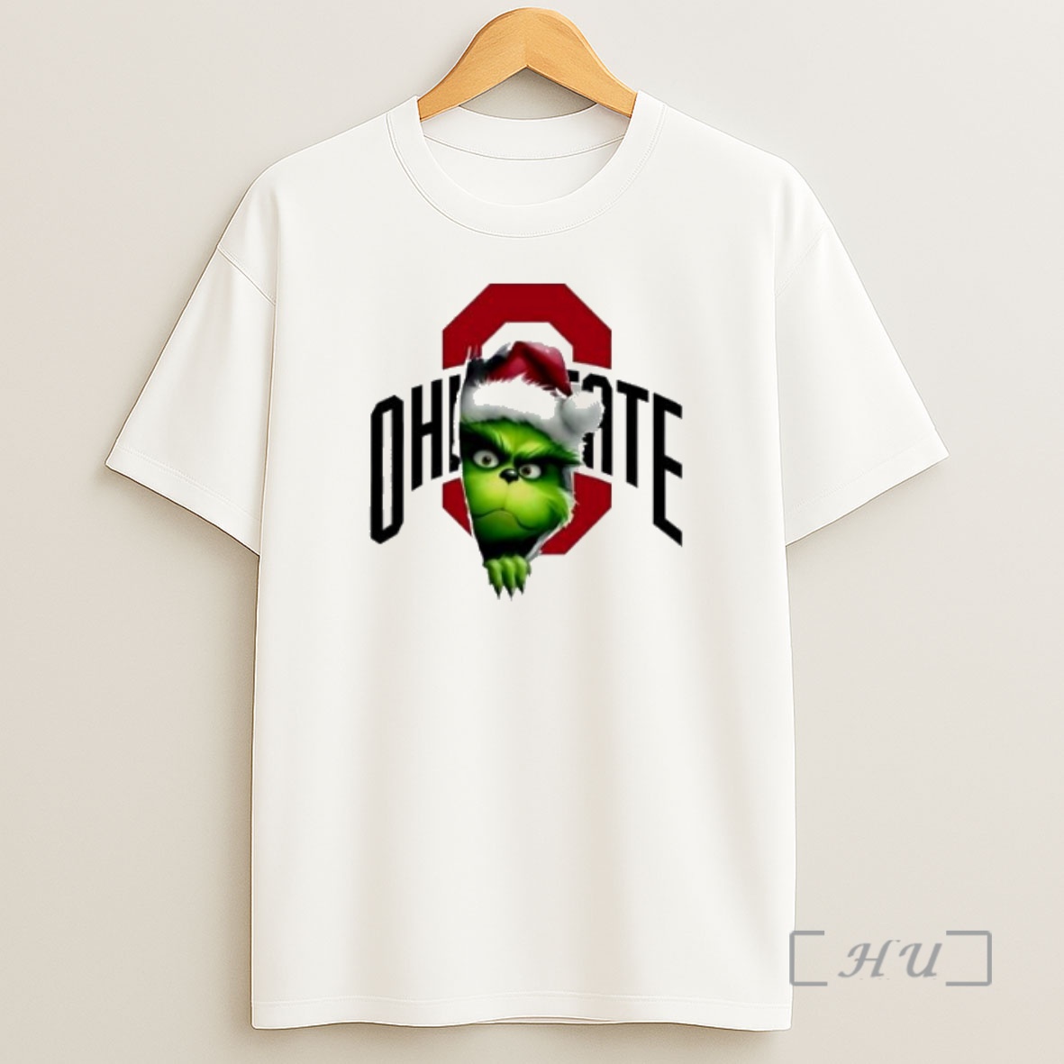 Officials Grinch Peeking Through Ohio State Buckeyes Christmas Holiday Premium Shirt Sweatshirt Tee