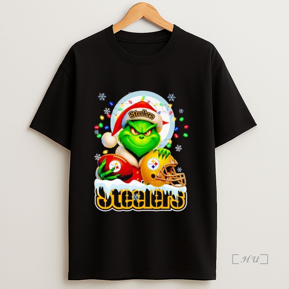 Officials Grinch Pittsburgh Steelers Christmas Light Premium Shirt Sweatshirt Tee