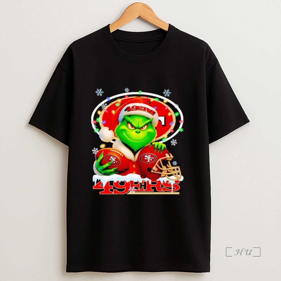 Officials Grinch San Francisco 49ers Christmas Light Premium Shirt Sweatshirt Tee