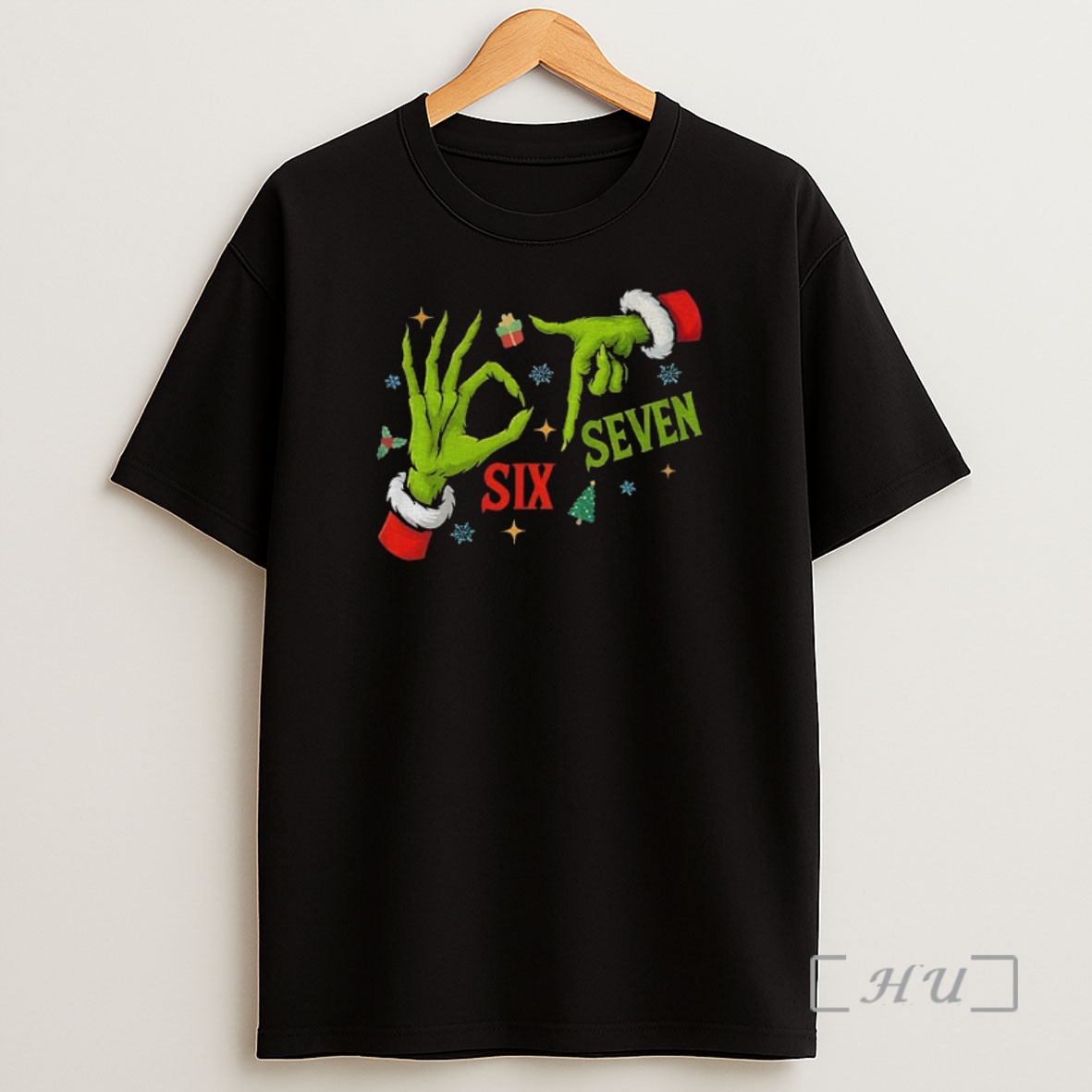 Officials Grinch Santa 67 Hand Six Seven Meme Merry Christmas Premium Shirt Sweatshirt Tee