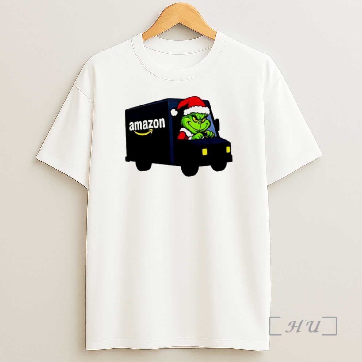 Officials Grinch Santa Claus In Amazon Truck Merry Christmas Premium Shirt Sweatshirt Tee