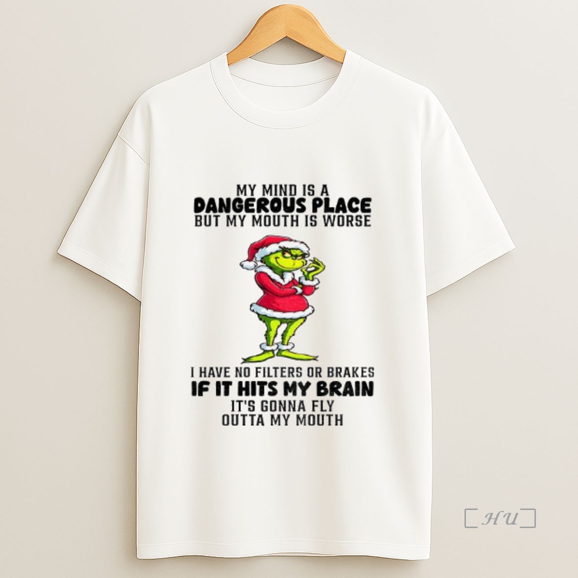 Officials Grinch Santa Claus My Mind Is A Dangerous Place But My Mouth Is Worse Christmas Premium Shirt Sweatshirt Tee