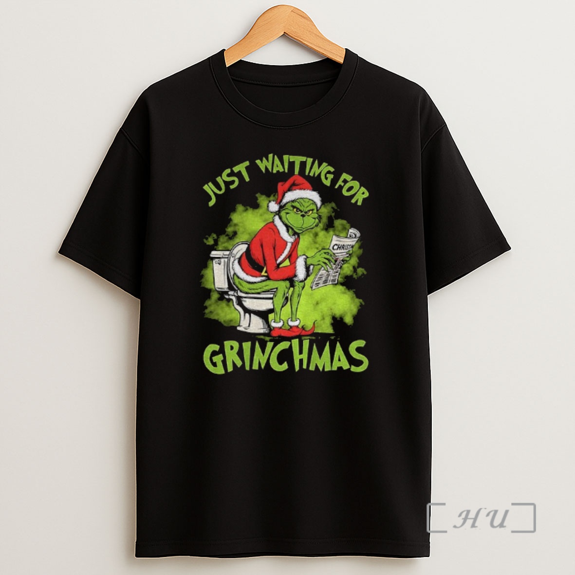 Officials Grinch Santa Claus Toilet Just Waiting For Grinchmas Merry Christmas Premium Shirt Sweatshirt Tee