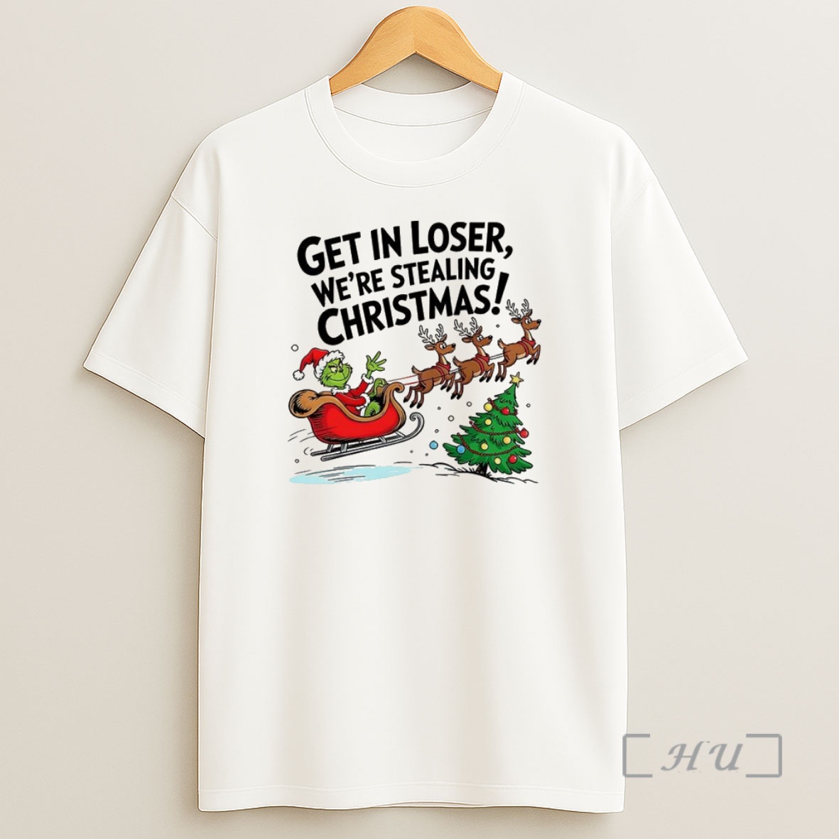 Officials Grinch Santa Get In Loser Were Stealing Christmas Premium Shirt Sweatshirt Tee