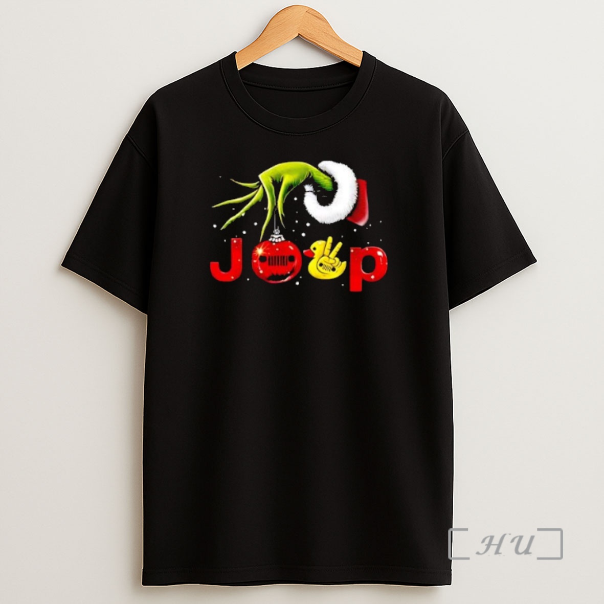 Officials Grinch Santa Hug Ball Red Glossy Jeep Duck Merry Christmas Premium Shirt Sweatshirt Tee