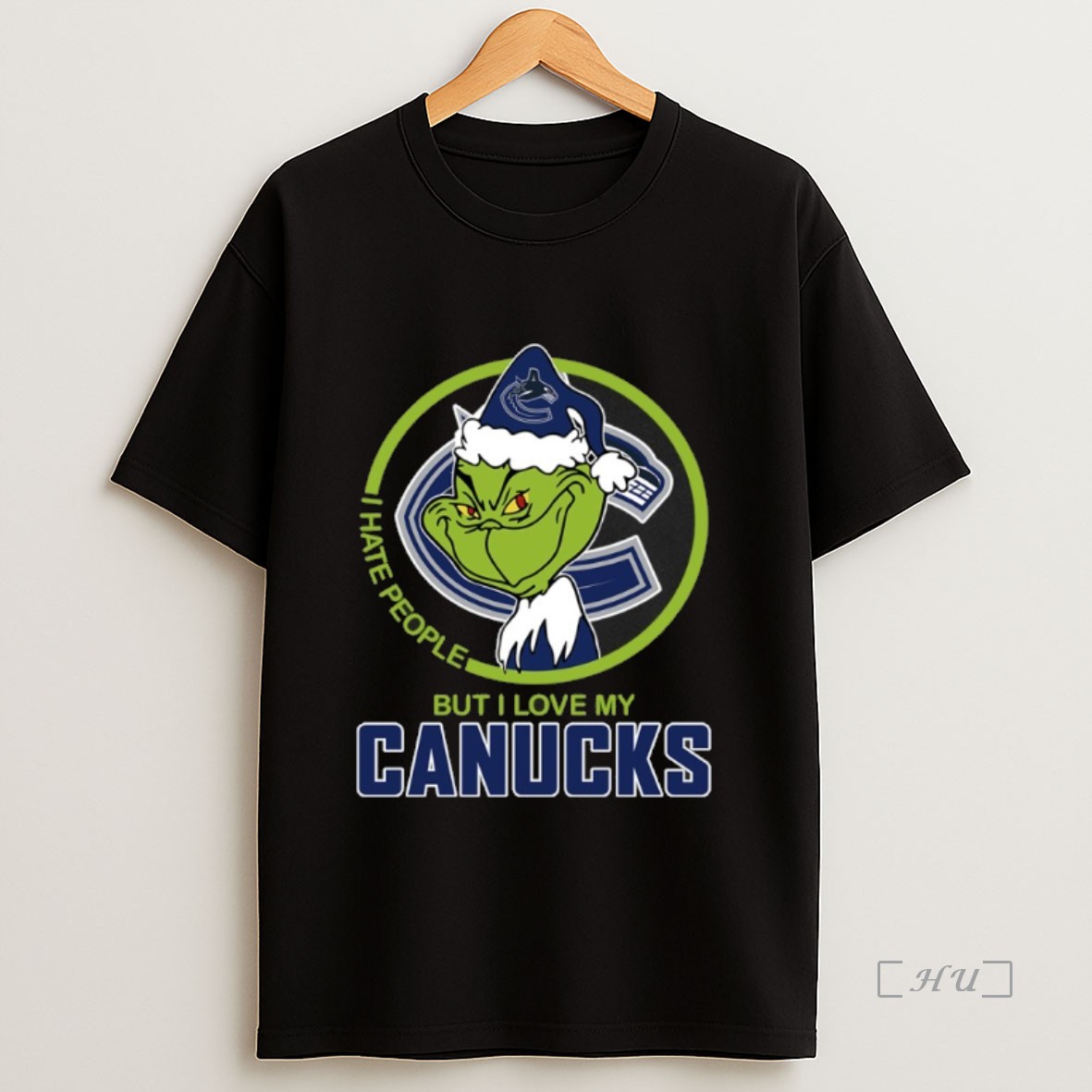 Officials Grinch Santa I Hate People But I Love My Vancouver Canucks Christmas 2025 Premium Shirt Sweatshirt Tee