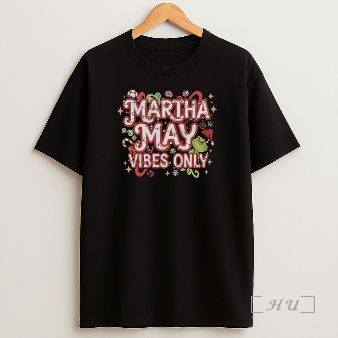 Officials Grinch Santa Hat Martha May Vibes Only Merry Christmas 2025 Premium Shirt Sweatshirt Tee