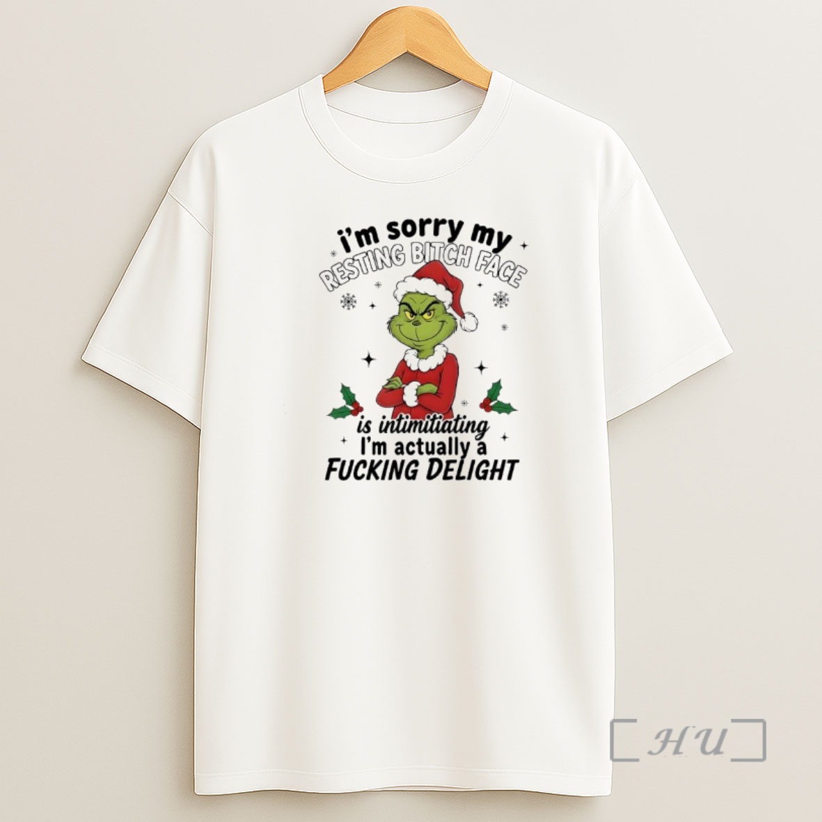 Officials Grinch Santa Suit Im Sorry If You Find My Resting Bitchface Intimidating Im Actually A Fucking Delight Premium Shirt Sweatshirt Tee