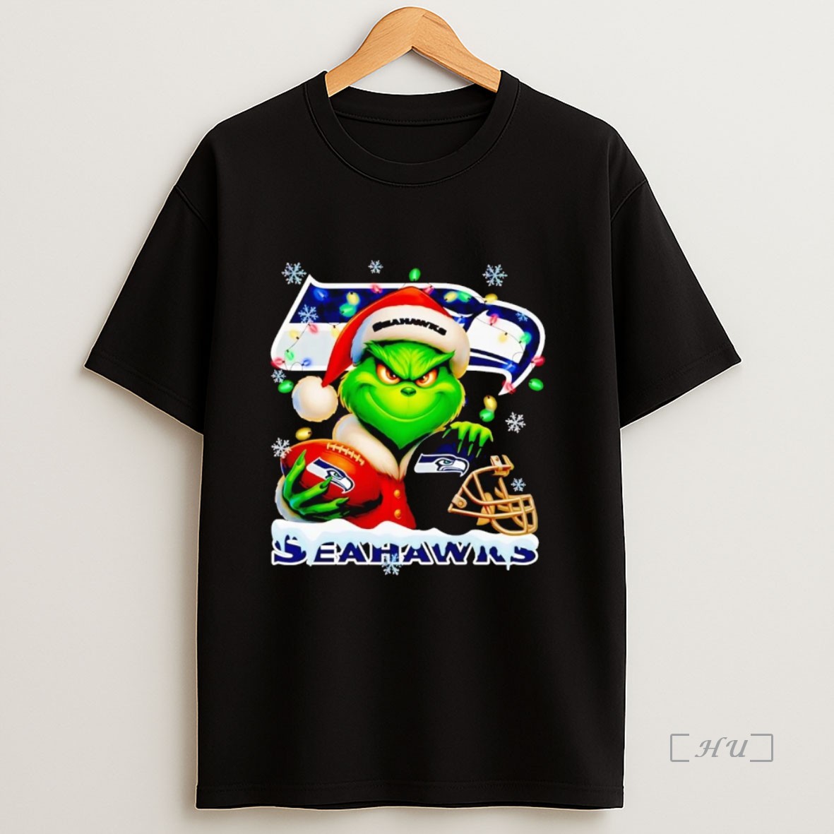 Officials Grinch Seattle Seahawks Christmas Light Premium Shirt Sweatshirt Tee