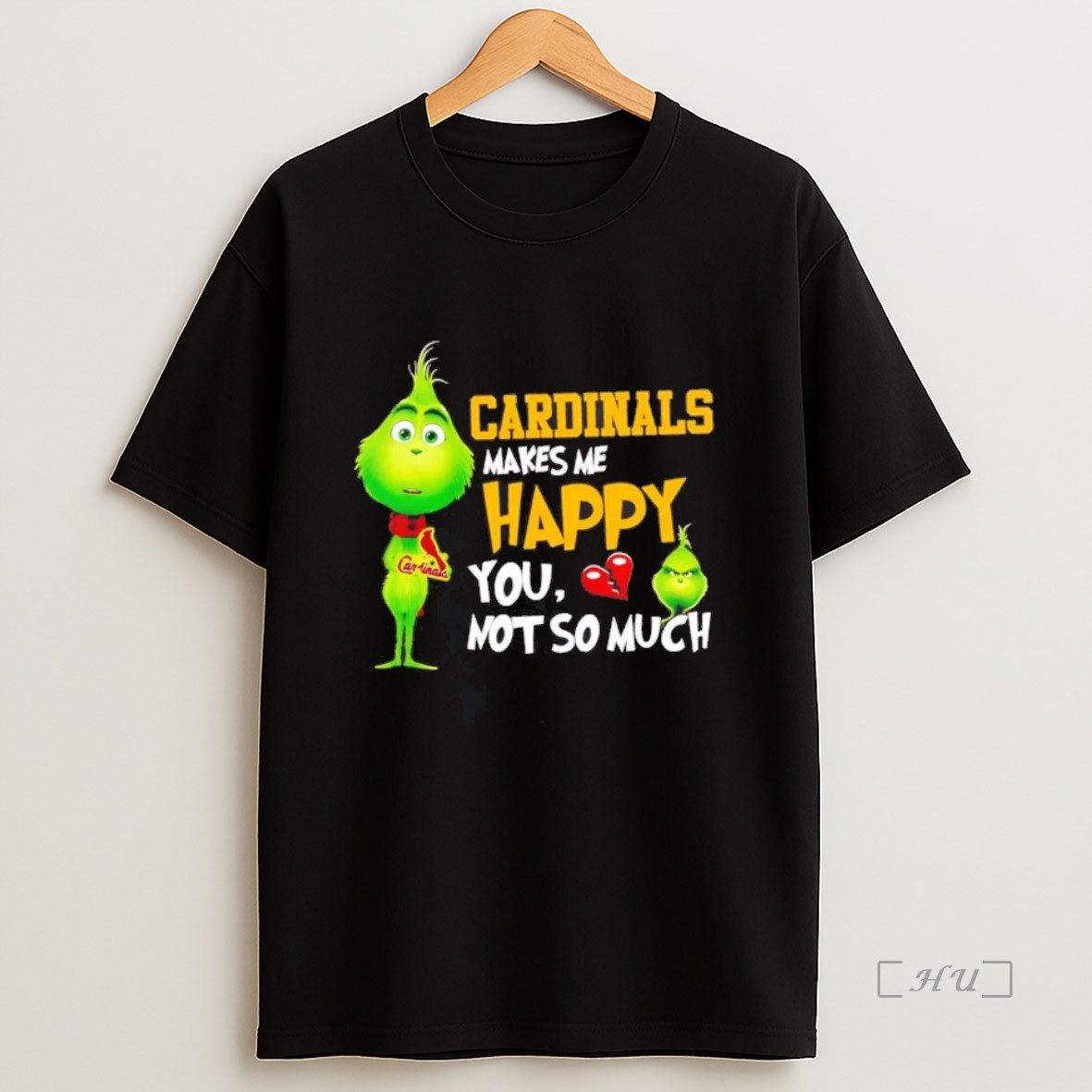 Officials Grinch St Louis Cardinals Makes Me Happy You Not So Much Christmas Premium Shirt Sweatshirt Tee
