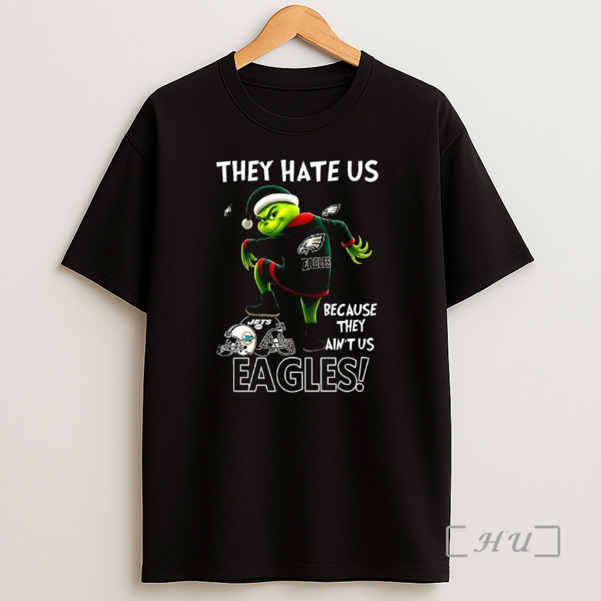 Officials Grinch They Hate Us Because They Aint Us Philadelphia Eagles Football Christmas Premium Shirt Sweatshirt Tee