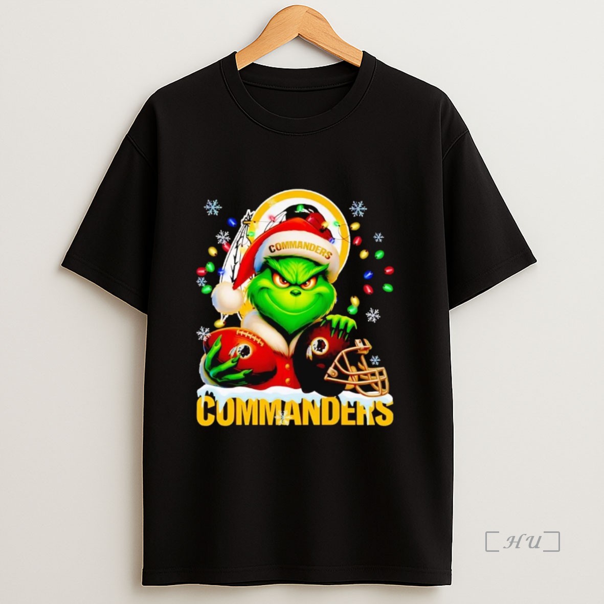 Officials Grinch Washington Commanders Christmas Light Premium Shirt Sweatshirt Tee