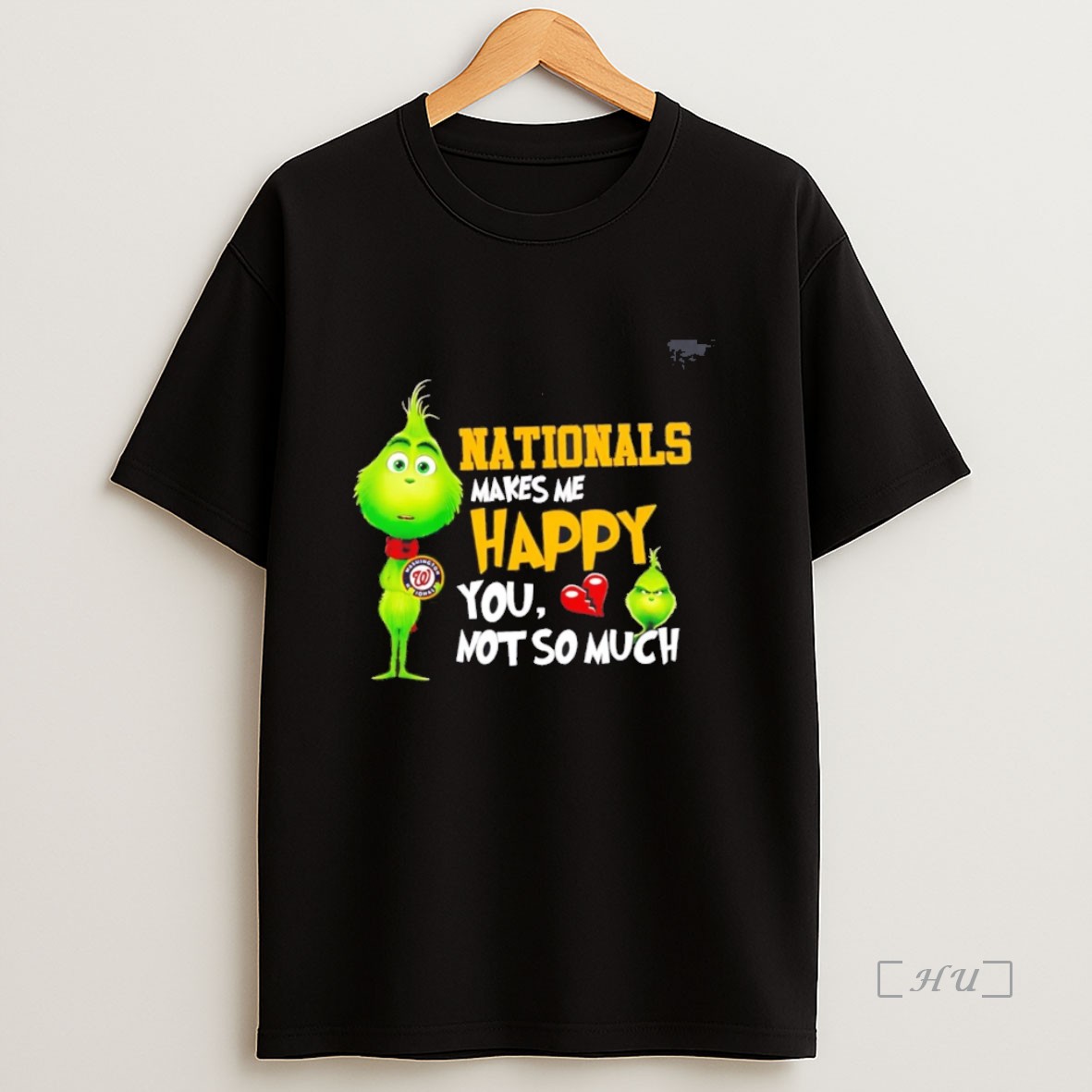 Officials Grinch Washington Nationals Makes Me Happy You Not So Much Christmas Premium Shirt Sweatshirt Tee
